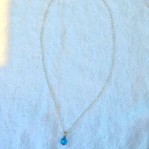 Elegant Blue Gemstone Necklace